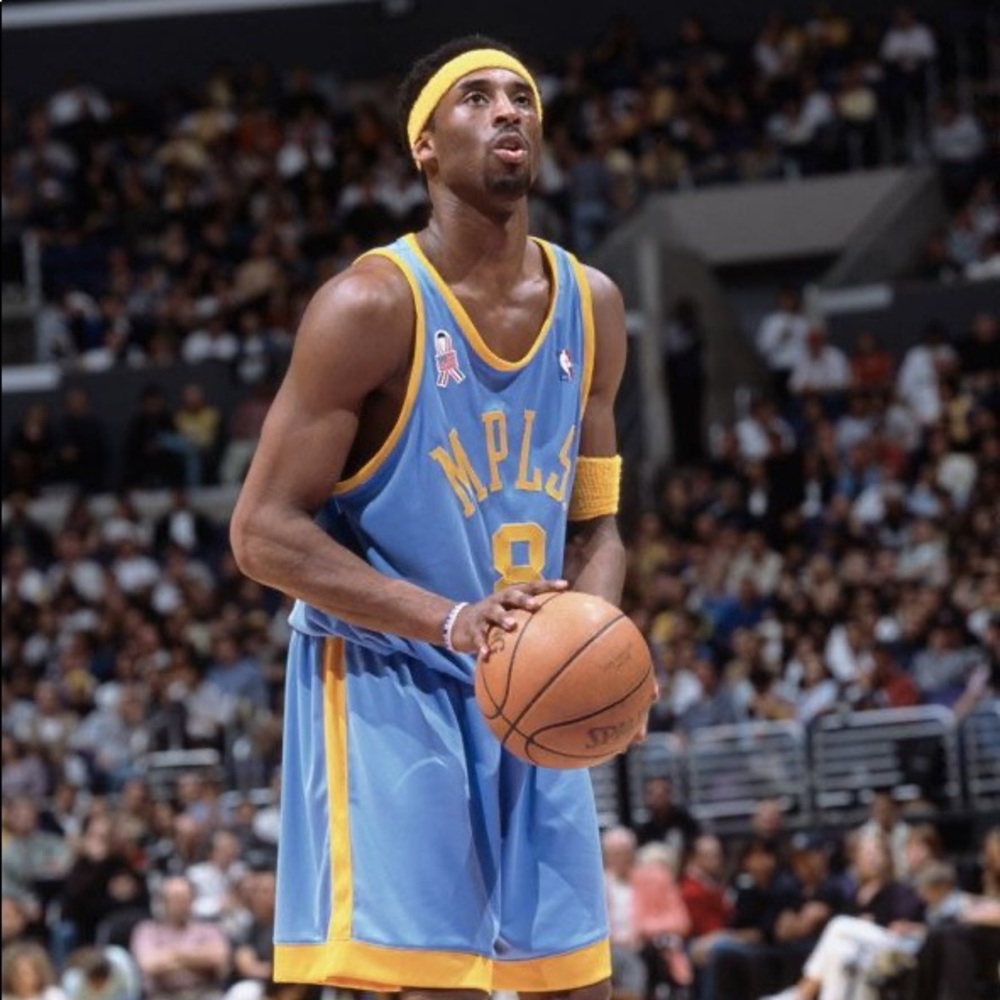 Retro Kobe Bryant MPLS Jersey - baby blue size XL